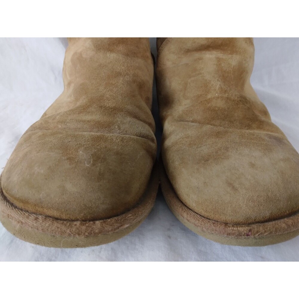 UGG Australia Kenly 1890 Winter Tall Chestnut Suede Side Zip Boots Womens Size 9 - Picture 5 of 13